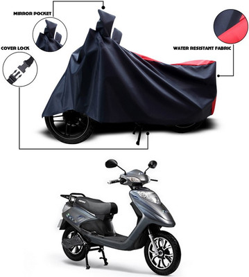 SEBONGO Two Wheeler Cover for Ampere(Red, Black)