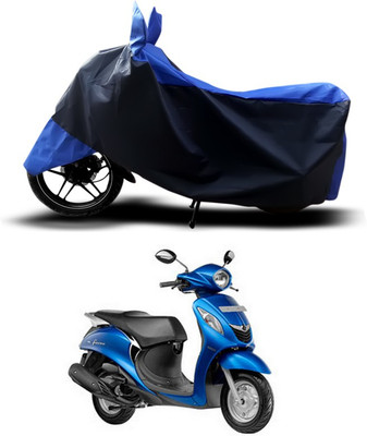 ANTHUB Two Wheeler Cover for Yamaha(Fascino, Blue)