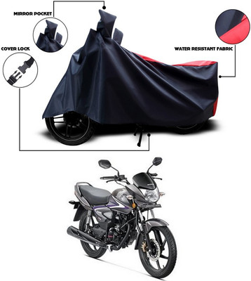 SEBONGO Two Wheeler Cover for Honda(CB Shine, Red, Black)
