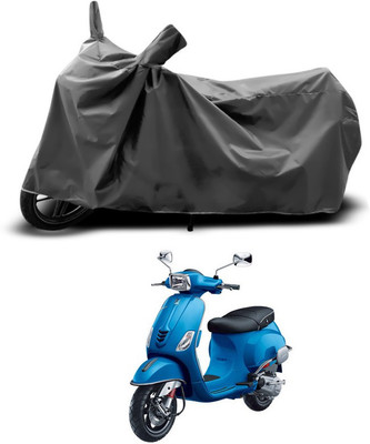 SEBONGO Two Wheeler Cover for Piaggio(Vespa, Grey)