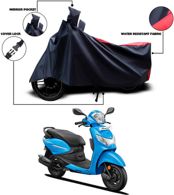 AutoGalaxy Waterproof Two Wheeler Cover for Hero(Pleasure+ 110, Red, Blue)