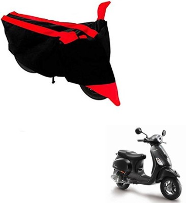 RPSENTTERPR Two Wheeler Cover for Piaggio(Piaggio Vespa, Red, Black)