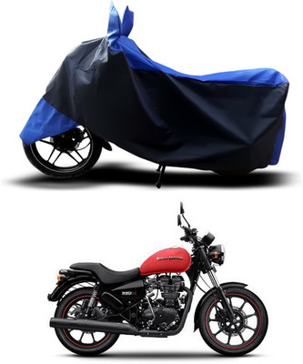 SEBONGO Two Wheeler Cover for Royal Enfield(Thunderbird 350, Blue, Black)