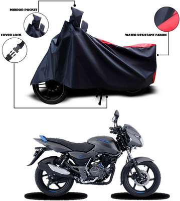 SEBONGO Two Wheeler Cover for Bajaj(Pulsar 125, Red, Black)