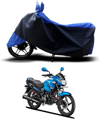 SEBONGO Two Wheeler Cover for Hero(Glamour Programmed FI, Blue)