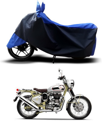 SEBONGO Two Wheeler Cover for Royal Enfield(Bullet Trials 500, Blue)