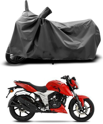 SEBONGO Two Wheeler Cover for TVS(Apache RTR 160 4V, Grey)