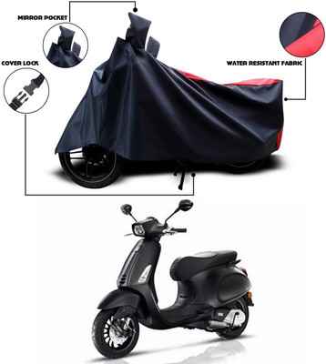 ANTHUB Two Wheeler Cover for Vespa(Vespa, Red, Black)