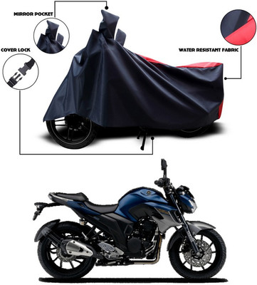 SEBONGO Two Wheeler Cover for Yamaha(FZ S V3.0 FI, Red, Black)