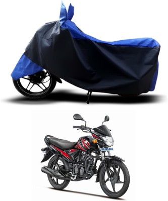 ANTHUB Two Wheeler Cover for Suzuki(Hayate, Blue)