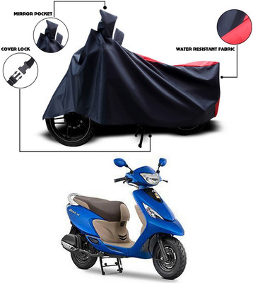 SEBONGO Two Wheeler Cover for TVS(Scooty Zest 110, Red, Black)