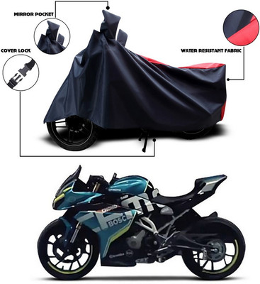 SEBOMGO Waterproof Two Wheeler Cover for Universal For Bike(Red, Black)