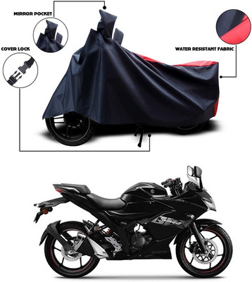 ANTHUB Two Wheeler Cover for Suzuki(Gixxer SF, Red)