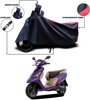 SEBONGO Two Wheeler Cover for TVS(Scooty Zest 110, Red, Blue)