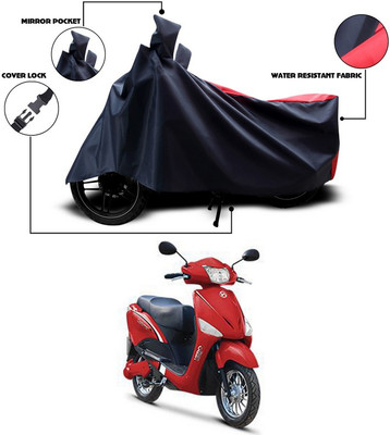 SEBONGO Two Wheeler Cover for Hero(Electric Optima, Red, Black)