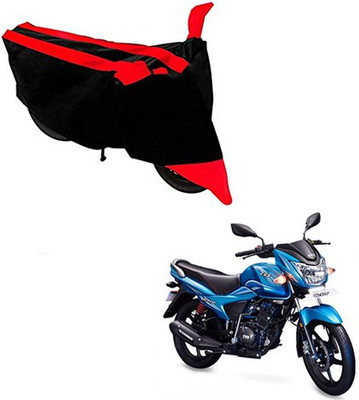 RPSENTTERPR Two Wheeler Cover for TVS(Victor New, Black, Red)