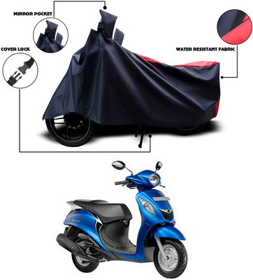 SEBONGO Two Wheeler Cover for Yamaha(Fascino, Grey)