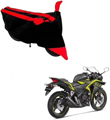 RPSENTTERPR Waterproof Two Wheeler Cover for Honda(CBR 250R, Red, Black)