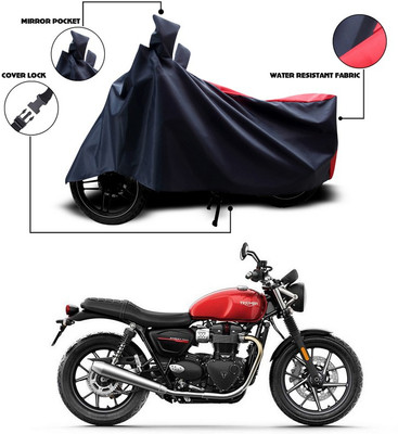 SEBONGO Two Wheeler Cover for Triumph(Red, Black)