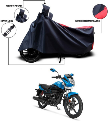 SEBONGO Two Wheeler Cover for Hero(Splendor I Smart, Red, Black)