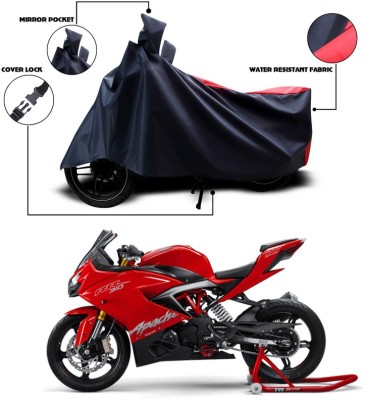 SEBONGO Two Wheeler Cover for TVS(Apache RR 310, Red, Black)