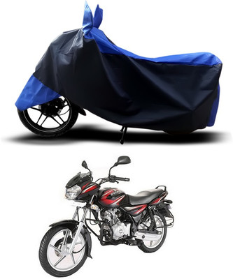 SEBONGO Two Wheeler Cover for Bajaj(Discover 125 DTS-i, Blue, Black)