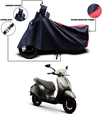 SEBONGO Two Wheeler Cover for Bajaj(Chetak, Grey)