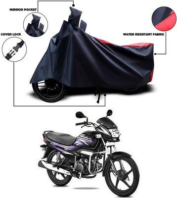 SEBONGO Two Wheeler Cover for Hero(Super Splendor, Red, Black)