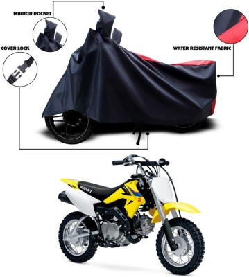 AUTOCAD Waterproof Two Wheeler Cover for Suzuki(Red, Black)