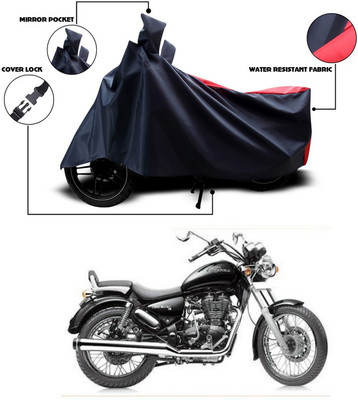 SEBONGO Waterproof Two Wheeler Cover for Royal Enfield(Thunderbird 500, Red, Black)