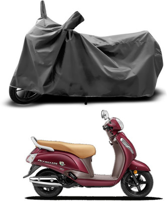 SEBONGO Waterproof Two Wheeler Cover for Suzuki(Access 125, Grey)