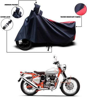 SEBONGO Two Wheeler Cover for Royal Enfield(Bullet Trials 350, Red, Blue)