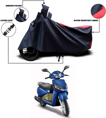 SEBONGO Two Wheeler Cover for Mahindra(Gusto, Red, Black)