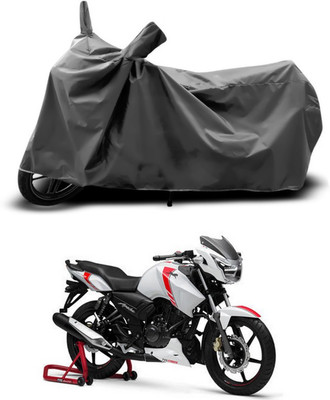 SEBONGO Waterproof Two Wheeler Cover for TVS(Apache RTR 160 4V, Grey)