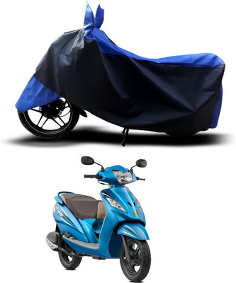 ANTHUB Two Wheeler Cover for TVS(Wego, Blue)