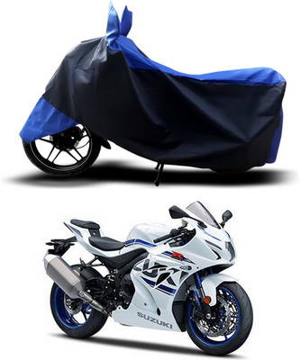 ANTHUB Two Wheeler Cover for Suzuki(GSX, Blue)
