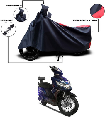 SEBONGO Two Wheeler Cover for Okinawa(i-Praise, Red, Black)