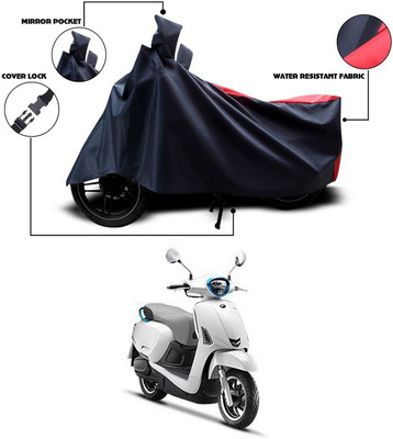 SEBONGO Two Wheeler Cover for 22Motors(Red, Black)