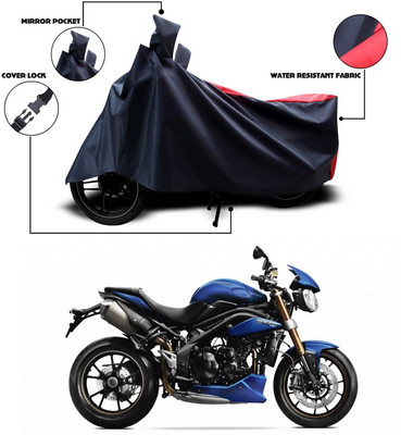 SEBONGO Two Wheeler Cover for Triumph(Red, Black)