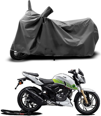 ANTHUB Two Wheeler Cover for TVS(Apache RTR 200 4V, Grey)