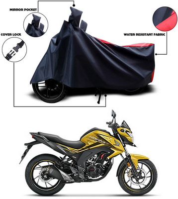 SEBONGO Two Wheeler Cover for Honda(CB Hornet 160, Red, Black)