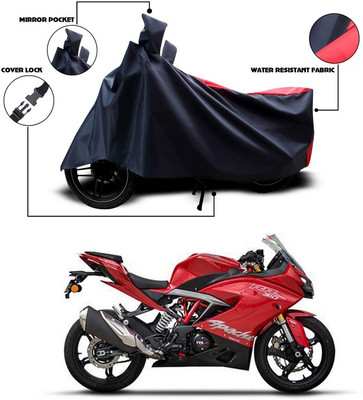 SEBONGO Two Wheeler Cover for TVS(Apache RR 310, Red, Black)