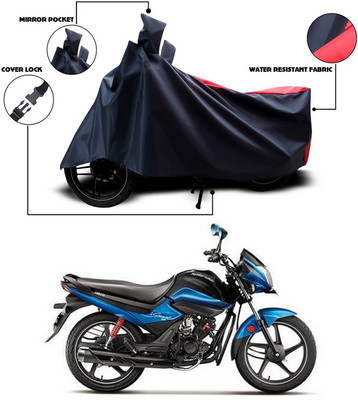 SEBONGO Two Wheeler Cover for Hero(Splendor I Smart, Red, Black)