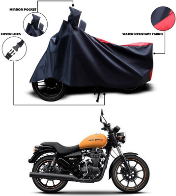 SEBONGO Waterproof Two Wheeler Cover for Royal Enfield(Thunderbird 500, Red, Black)