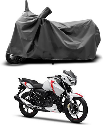 SEBONGO Two Wheeler Cover for TVS(Apache RTR 160, Grey)