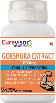 Curevisor Gokshura Extract-1000mg (NATURAL TESTOSTERONE BOOSTER) Capsule(60 No)