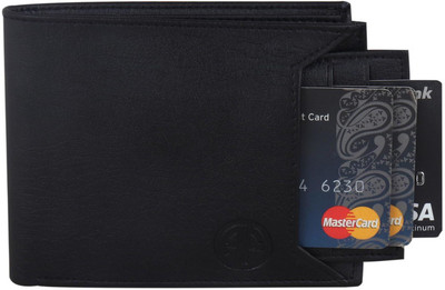 Shiv Men Black Artificial Leather Wallet(6 Card Slots)