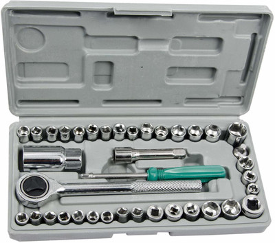 MOONZA 40 in 1 Pcs Wrench Tool Kit & Screwdriver and Socket Set Socket Set(Pack of 1)