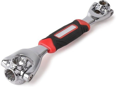 Drunna Wrench 48 in 1 Universal Socket Wrench Multifunction Hand Tool with Spline Bolts 360 Degree Revolving Spanner Double Sided Combination Wrench(Pack of 1)