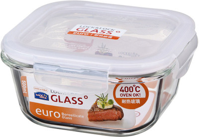 LOCK & LOCK Borosilicate Heat Resistant Glass Square - 500 ml Glass Fridge Container(Clear) LOCK & LOCK Borosilicate Heat Resistant Glass Square - 500 ml Glass Fridge Container(Clear)